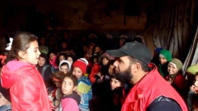 ShelterBox donates a classroom to Syrian children learning in a cave