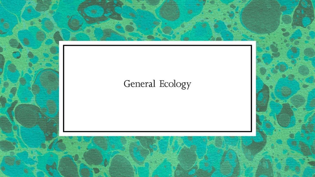 Serpentine Gallery - General Ecology
