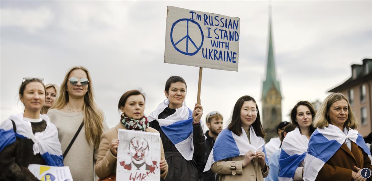 Russians in exile express their anger and shame