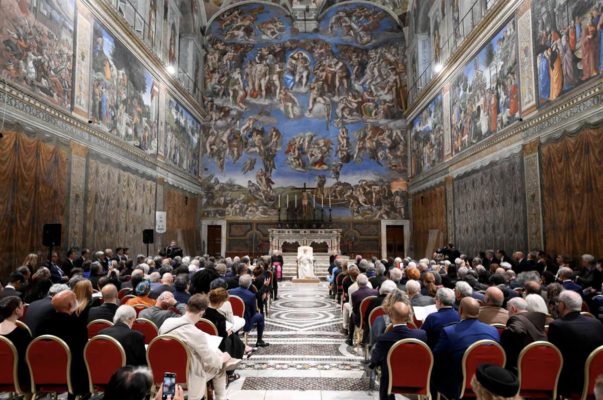 Pope Hosts Artists in Sistine Chapel, Even Some Who Attracted Controversy